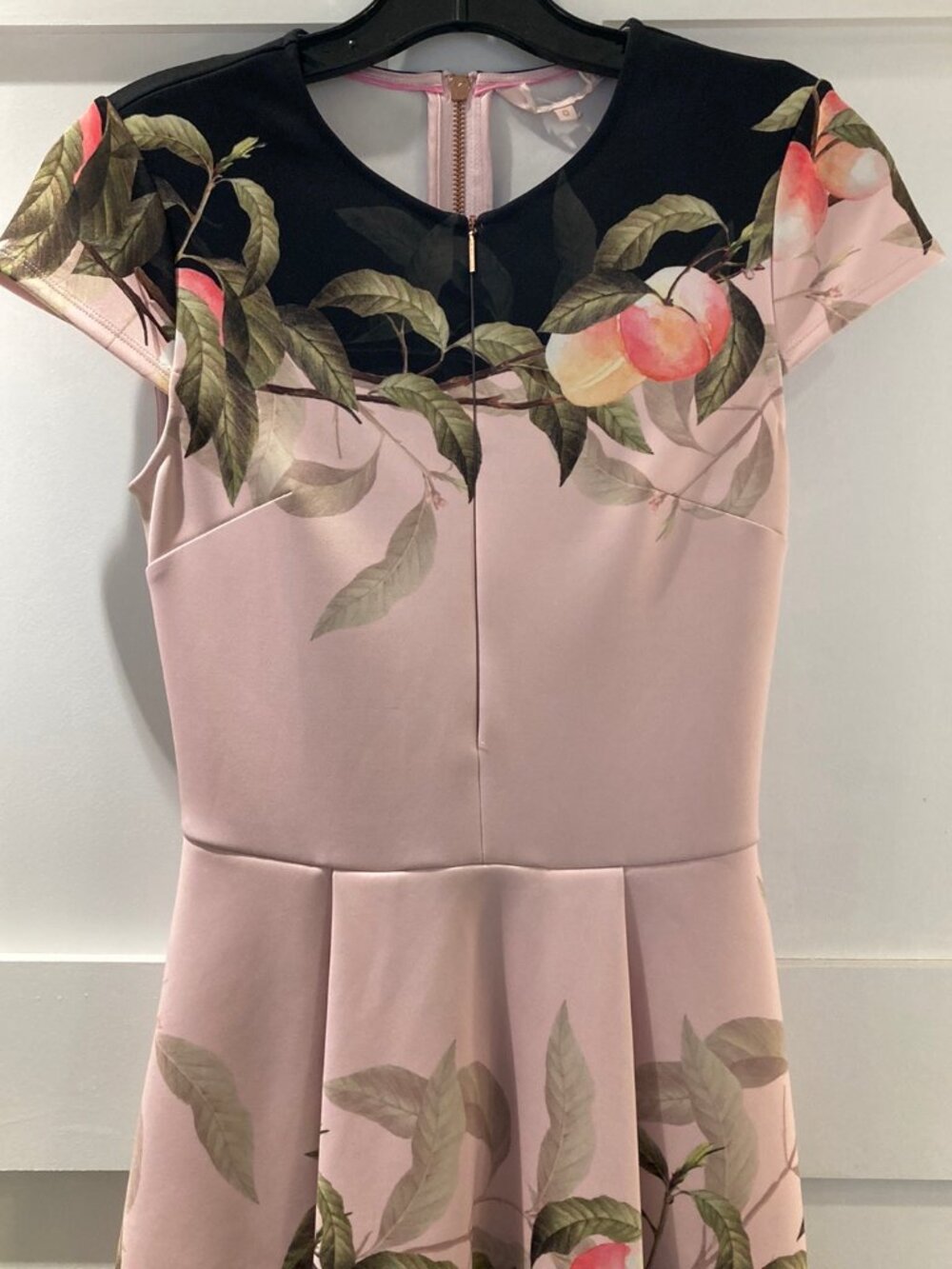 Ted Baker London Antana Peach Blossom Jersey Skater Dress 0
